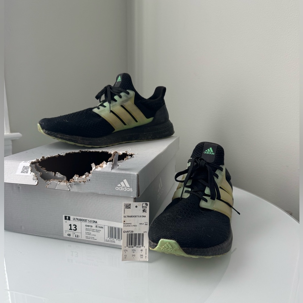 Adidas Ultraboost Black Green & Yellow Sneakers Men’s – Survived Puppy's Jaws